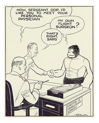 (COMICS.)  VINCENT HAMLIN. Now, Sergeant Oop, Id like you to meet your personal physician.